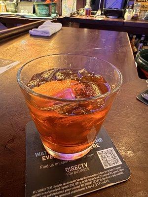 And we can have a drink, you know a nightcap - Rum Old Fashioned