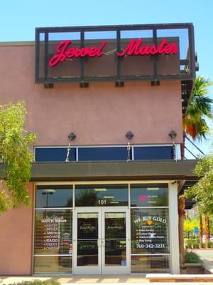 Check out our beautiful Jewel Master Jewelers store front in the La Quinta, CA Costco Shopping center