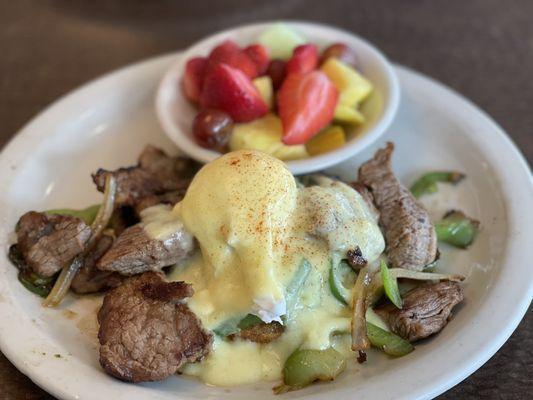 Love the Tri-Tip Benedict*! This was the first time I had this!  The buttery goodness of the poached egg. So good!