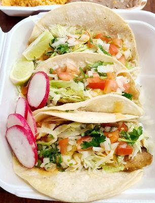 Fish tacos plate