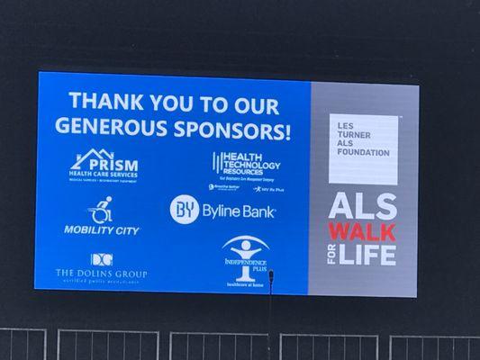 We are a proud sponsor of the Les Stroud ALs Walk for Life