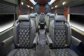 Interior of Mercedes Sprinter Van