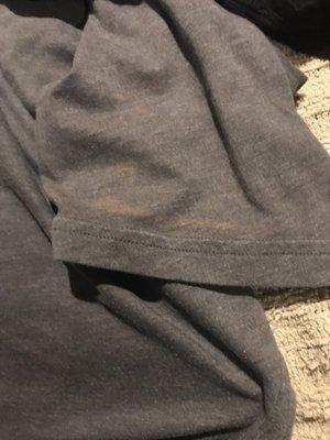 Bleach marker on shirt after using two load washer.