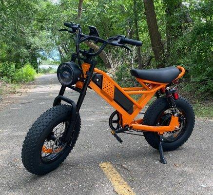 Our Kid Ebikes for Kids 48" and Taller.  4'10" and  Taller would fit on our Adult Size Small Ebikes