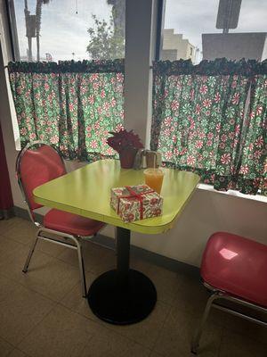 Holiday Cookie set and fresh orange juice