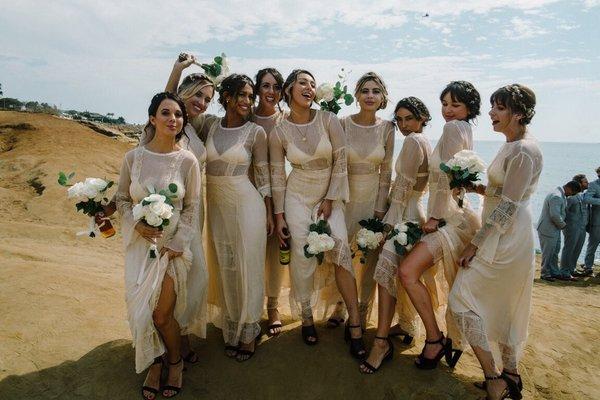 All my beautiful bridesmaids wearing Cleobella from Royalie