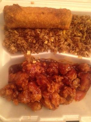 Orange chicken meal