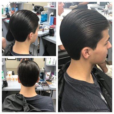 Classic men's cut (#4 fade with scissors cut)