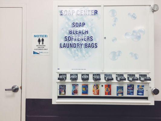 Soap, Bleach, Softeners and Laundry Bags dispenser. (taken on 11/19/16)