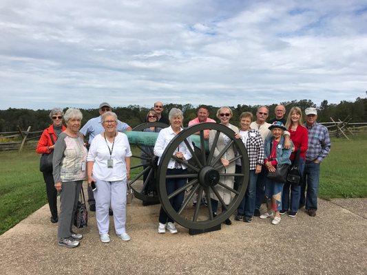 Some of the Tulsa Travelers on an excursion to Gettysburg from Washington DC