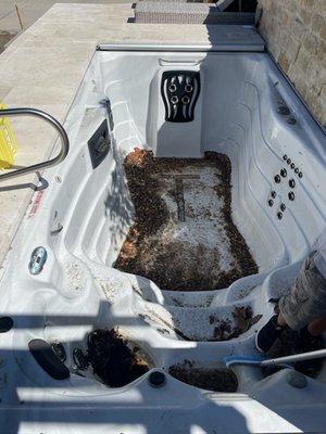 Hot Tub Cleanout - Before