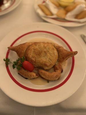 crab and mushroom puff pastry