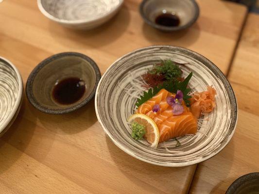 Salmon sashimi