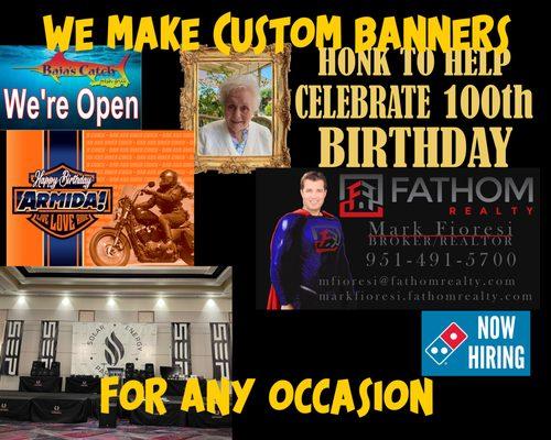 "Crafting Quality Banners at Fair Prices! Get your custom banners with a 2-day turnaround. Fast delivery with FedEx Express available.