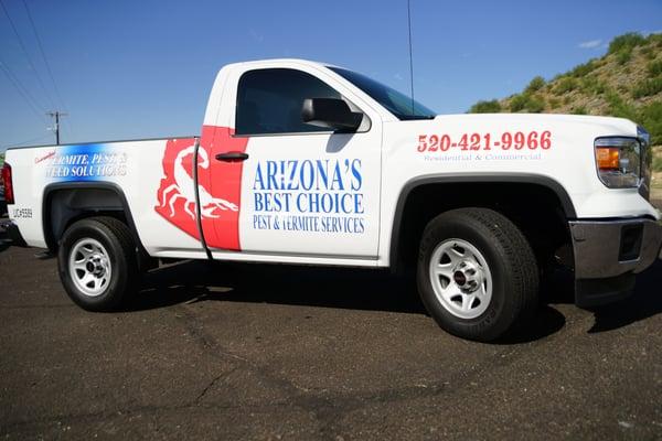 One of new pest control trucks in Casa Grande.