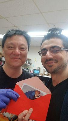 Me and David Tse with the special gift I made for a friend of mine!