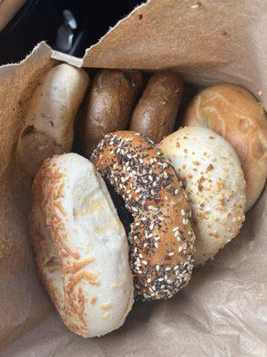 Day old bagels surprise bag from TooGoodToGo