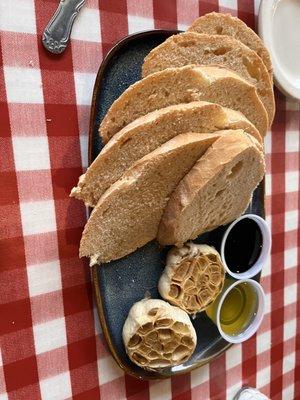 Roasted garlic and bread. It was so old and reheated