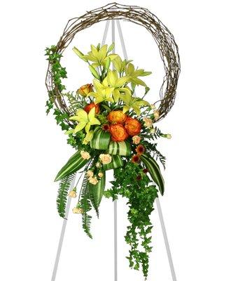 Garden Pathway Funeral Wreath