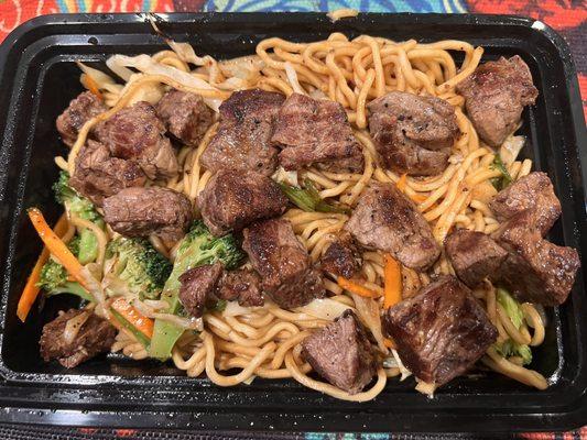 Noodles and Filet mignon