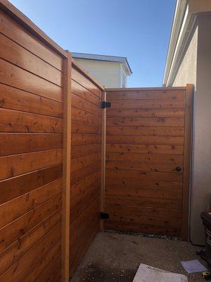 Cedar fence work