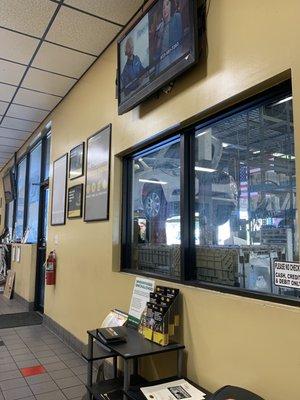 View into the garage