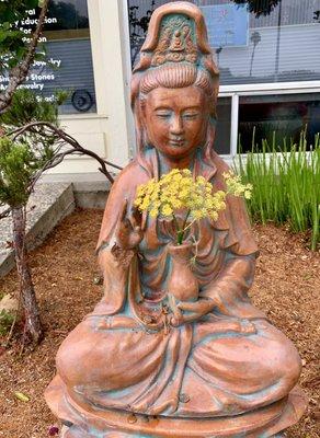 Quan Yin, the Bodhisattva of Compassion, welcomes us to the Zen Center