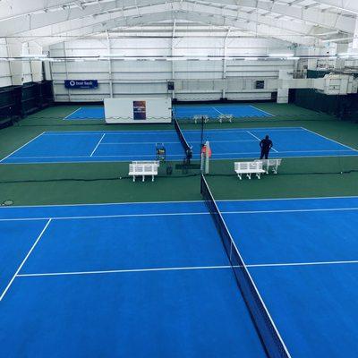 Impeccable indoor tennis courts