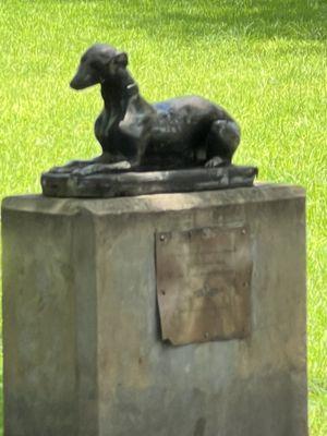 Statue in the dog park.