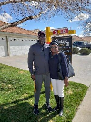 Husband and Wife happy about the purchase... USMC in the house... VA loan -- Done!