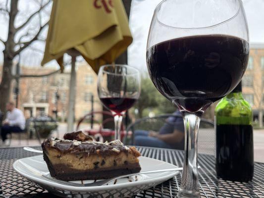 Sunday delight! Cabernet Sauvignon and Gluten Free Reeses Pie