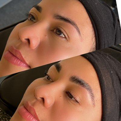 Eyebrow threading tinting & lamination