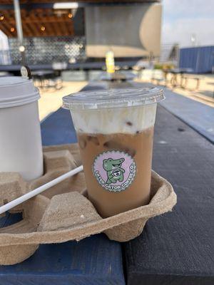 Iced latte with sweet cold foam