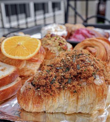 Close up: Furikake Pork Floss Croissant