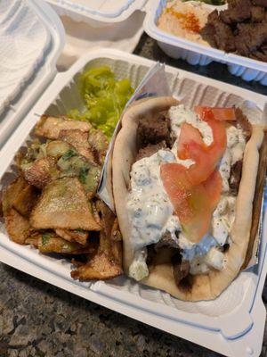 Gyro Wrap with deep fried potatoes