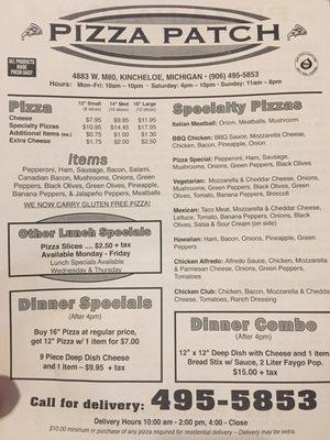 Menu Front