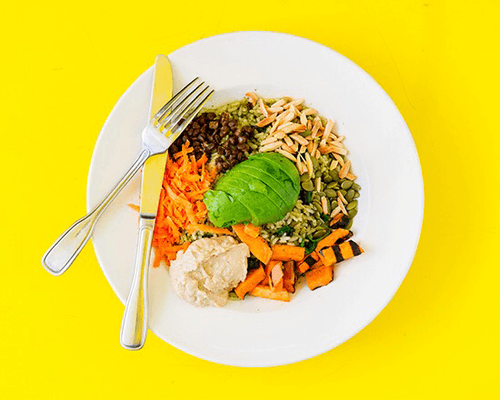 Pesto Brown Rice Bowl