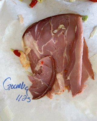 Gross prosciutto!