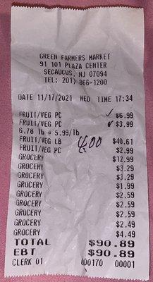 Charged me $40 for bananas that cost $4, make sure to double check your receipts.