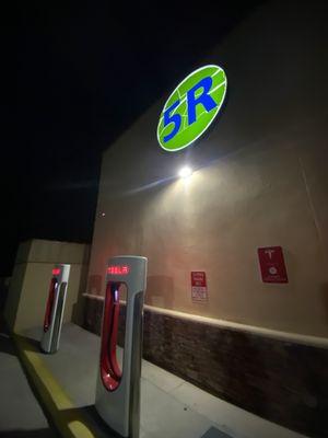 Tesla Superchargers at the Valero 5R in Deming,  New Mexico