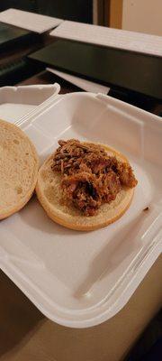 Pulled pork sandwich hardly any meat.