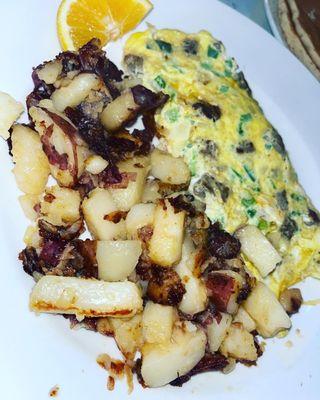 Western Omelette (sub'd sausage for ham)