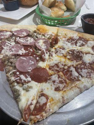 Pepperoni and meat lovers