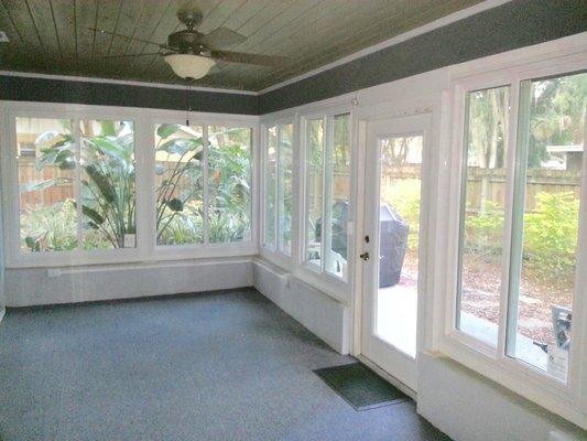 Insulated energy saving Sunrooms with a beautiful full view windows and Doors.