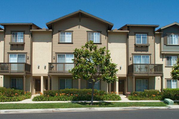 Exterior of apartment building.