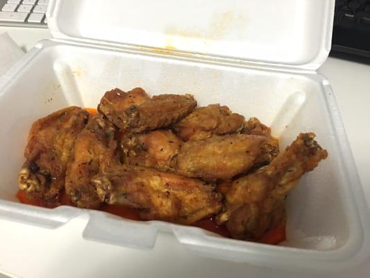 Caribbean Jerk flavored wings. Only had a little bit of flavor. Had plenty of grease. Yuck!