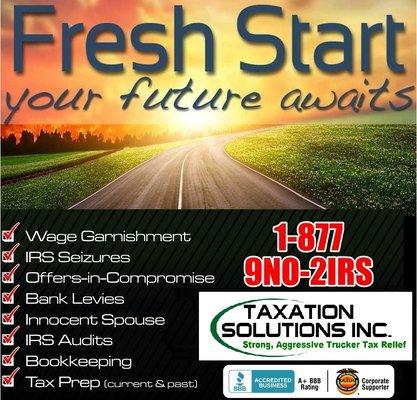 It's Time For a Fresh Start. Stop letting the IRS Take Your Money.  Call Today 877-966-2477