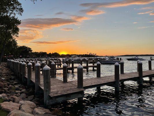 Dock at sunset.