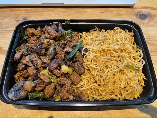 Mongolian Beef & Broccoli with Lo Mein substitute ($18)