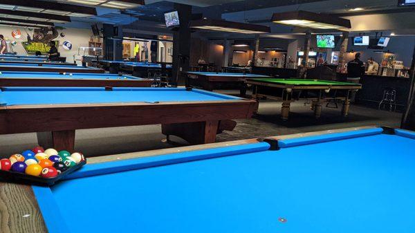 Plenty of pool tables